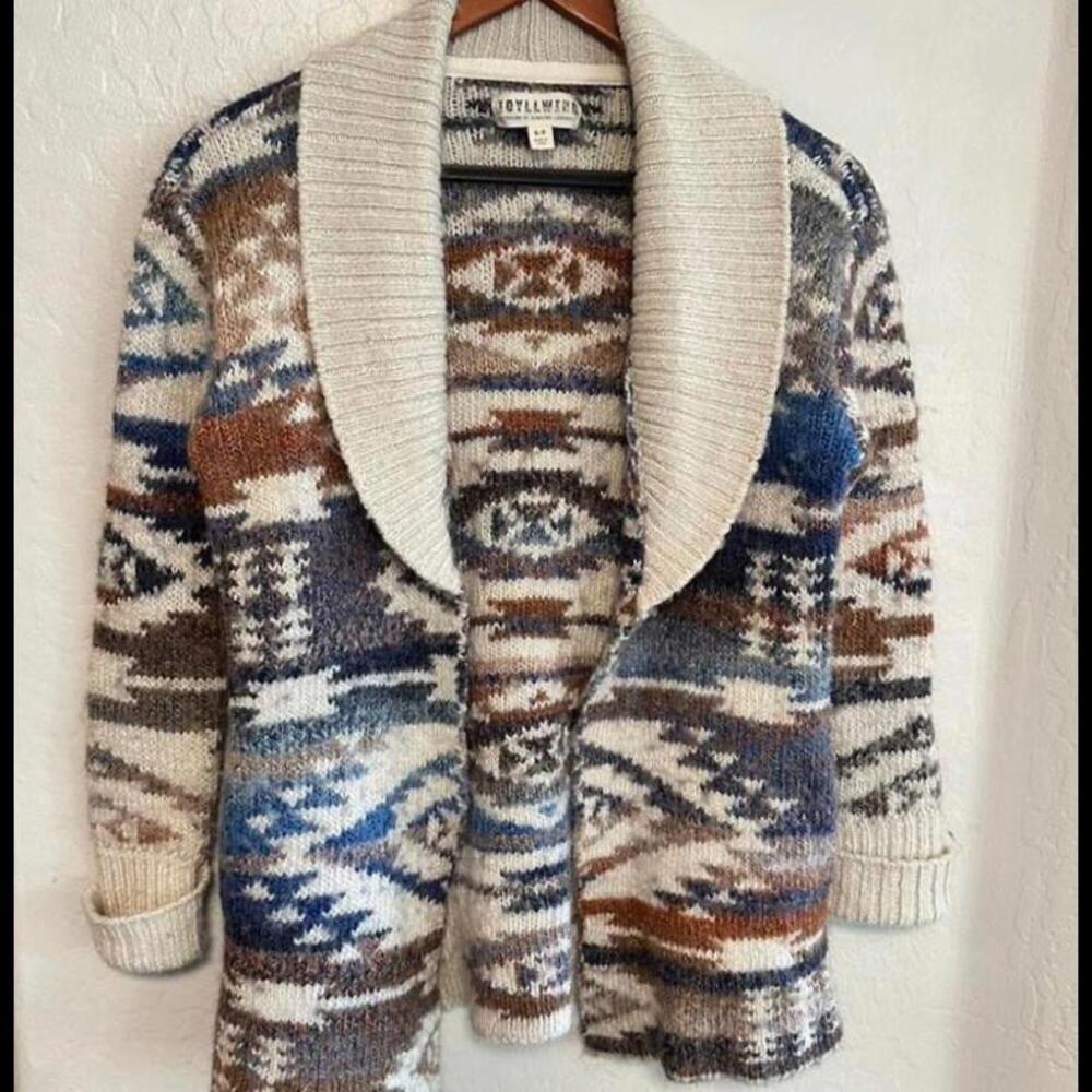 IDYLLWIND by Miranda Lambert Country Wood Ombre Southwestern Cardigan,SP